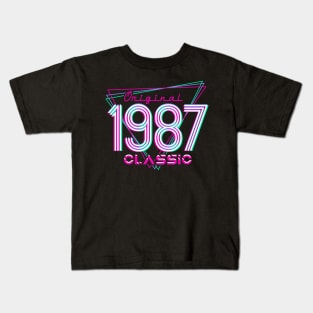 Born In 1987 Throwback Birthday Kids T-Shirt